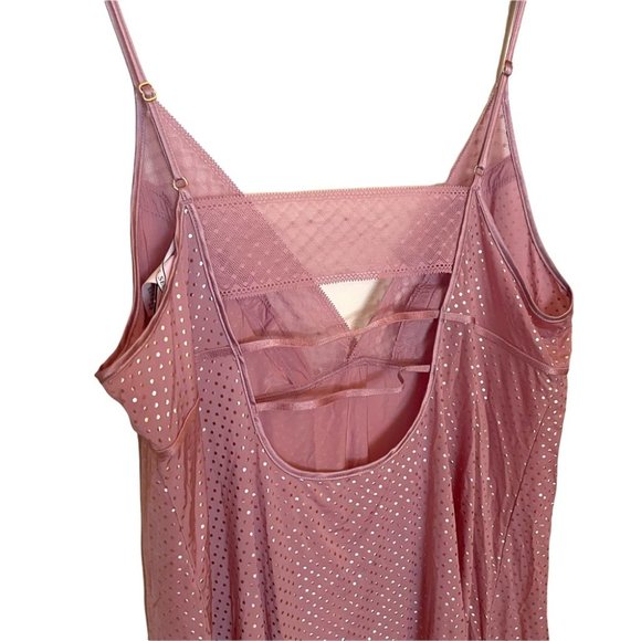 GUC Victorias Secret pink with gold polka dots negligee size XL - Picture 4 of 5